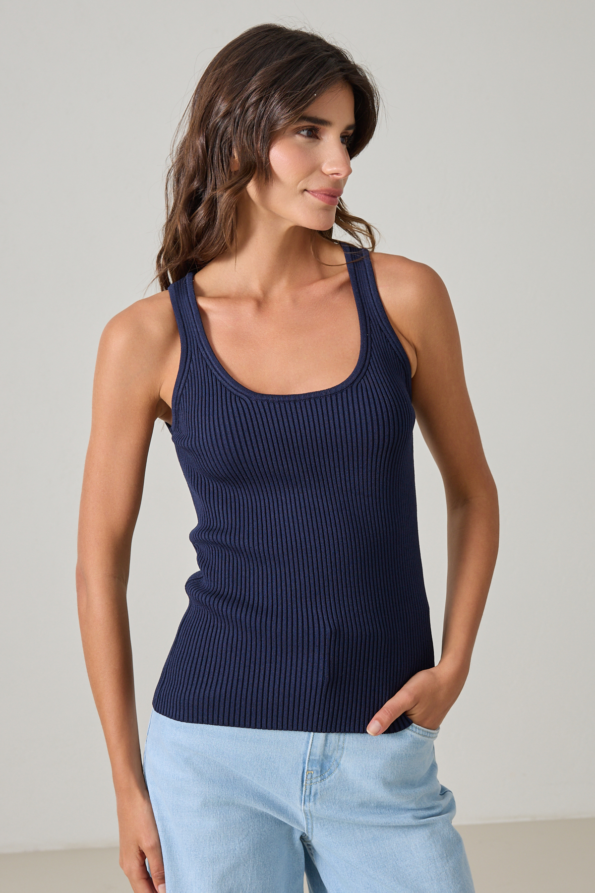 Lacivert 2YB3WCTR0395 TRİKO Kadın Triko modelleri