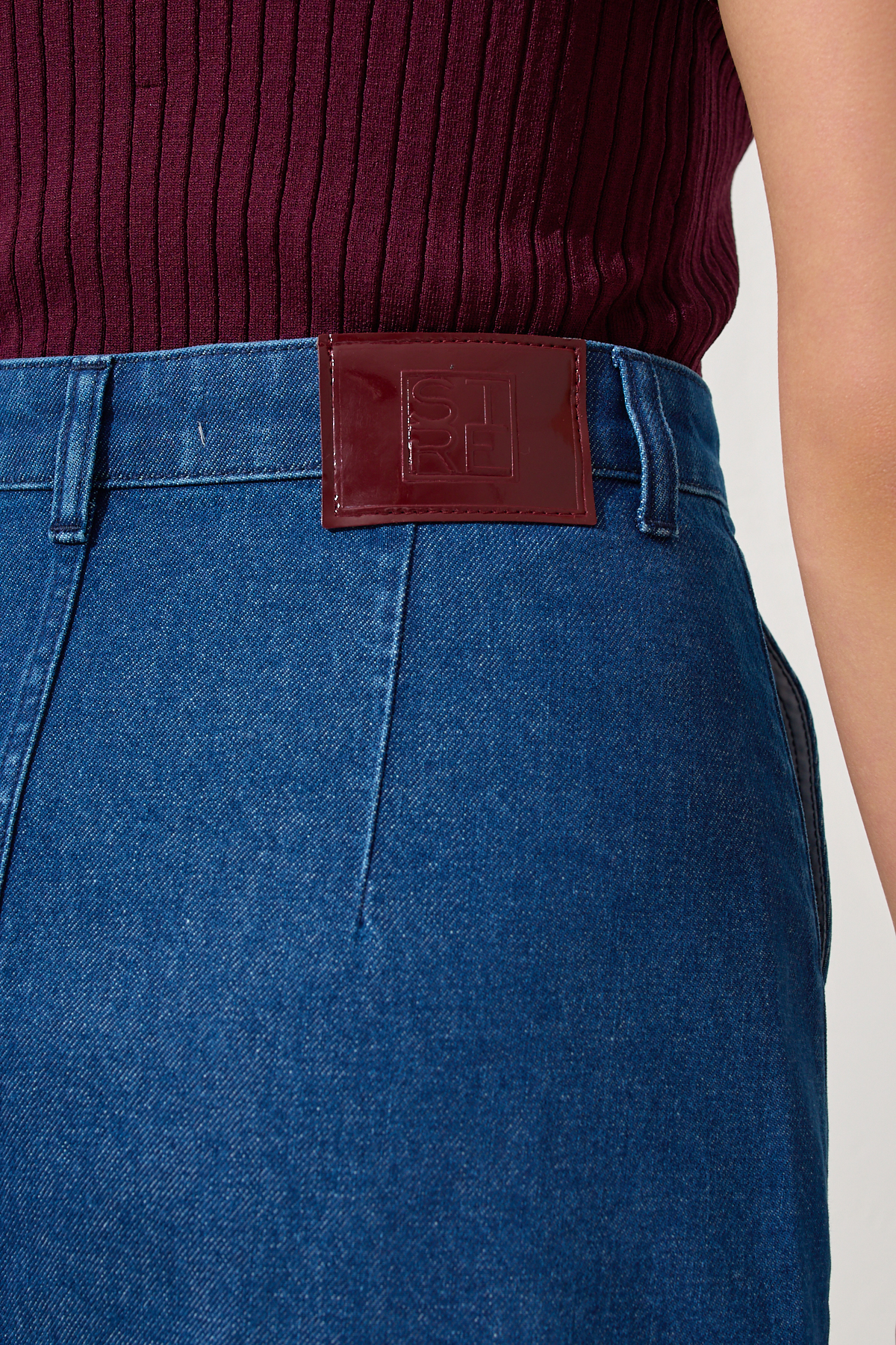 Lacivert Cep Detaylı Kot Etek Kadın Etek modelleri