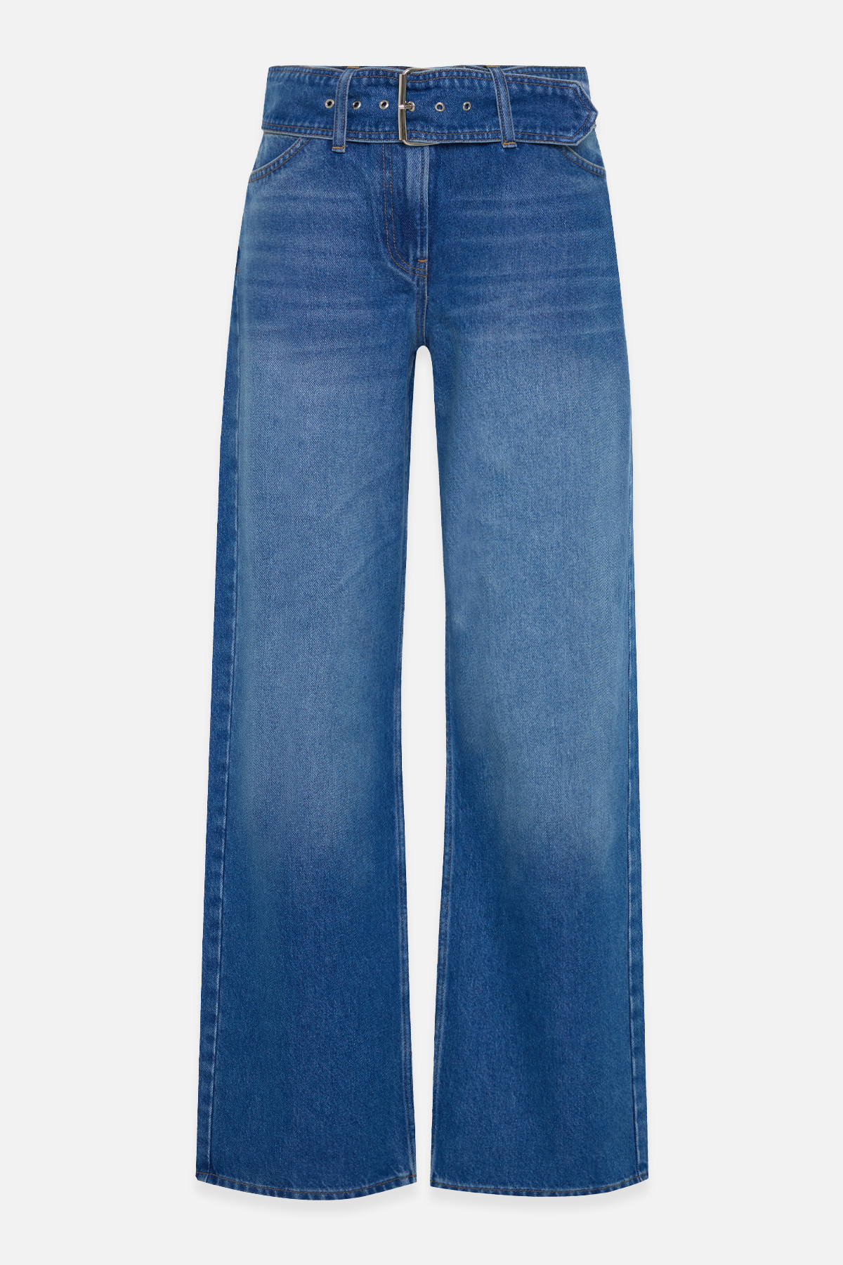 Mavi Kemer Detaylı Rahat Kesim Kot Pantolon Kadın Jean modelleri