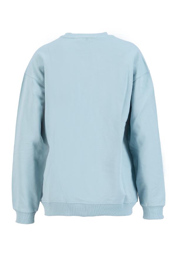 Mavi Pamuklu Sweatshirt Kadın Sweatshirt modelleri