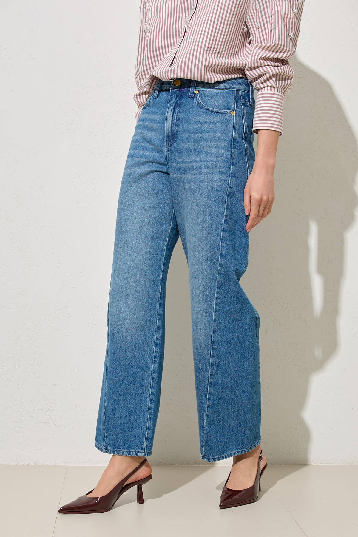 Mavi Rahat Kesim Cep Detaylı Pantolon Kadın Jean modelleri