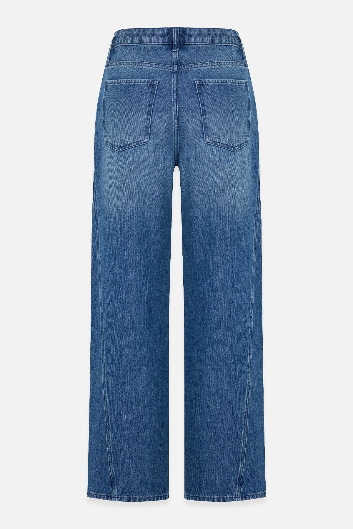 Mavi Rahat Kesim Cep Detaylı Pantolon Kadın Jean modelleri