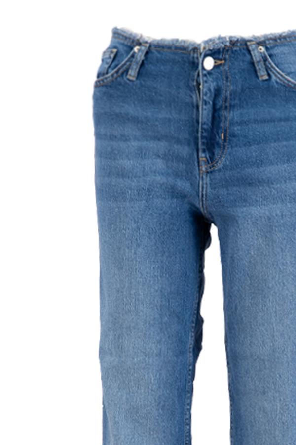 Mavi Taşlama Detaylı Jean  Kadın Jean modelleri
