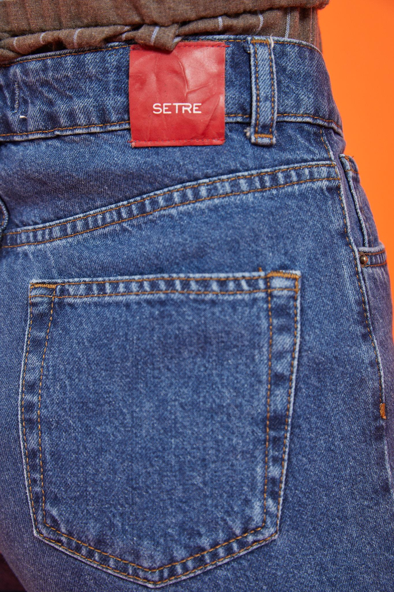 Mavi Yüksek Bel Boru Paça Jean Kadın Jean modelleri