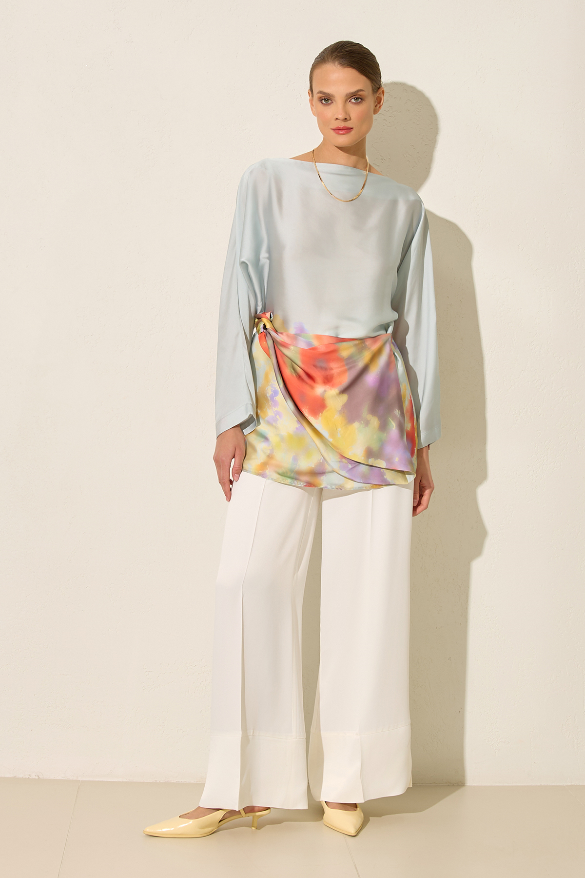 Mint Bel Detaylı, Uzun Kollu Modern Tunik Kadın Kategorisiz modelleri