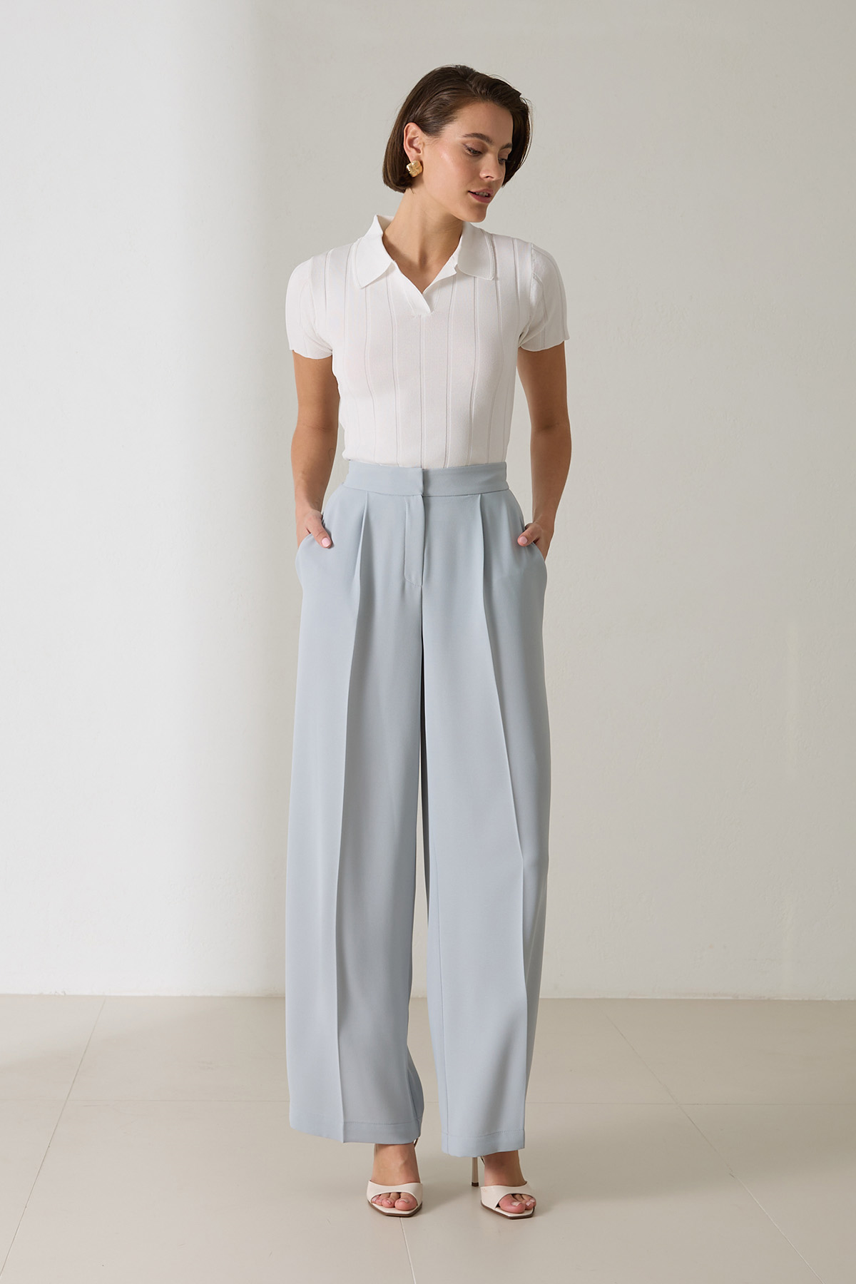 Puslu Yeşil Cep Detaylı Rahat Kesim Pantolon Kadın Kategorisiz modelleri