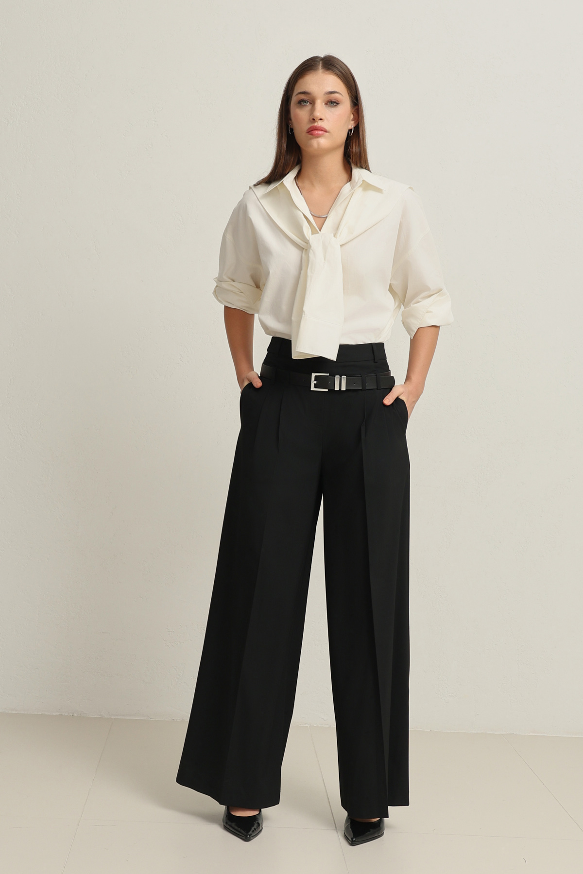 Siyah 1YA2WCPN1392 PANTOLON Kadın Pantolon modelleri