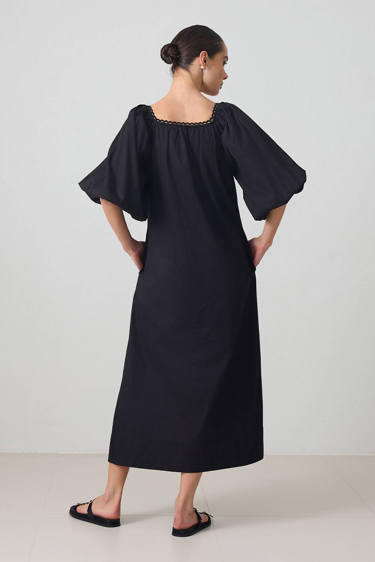 Siyah 1YB4DWEL3011 ELBİSE Kadın Günlük Elbise modelleri