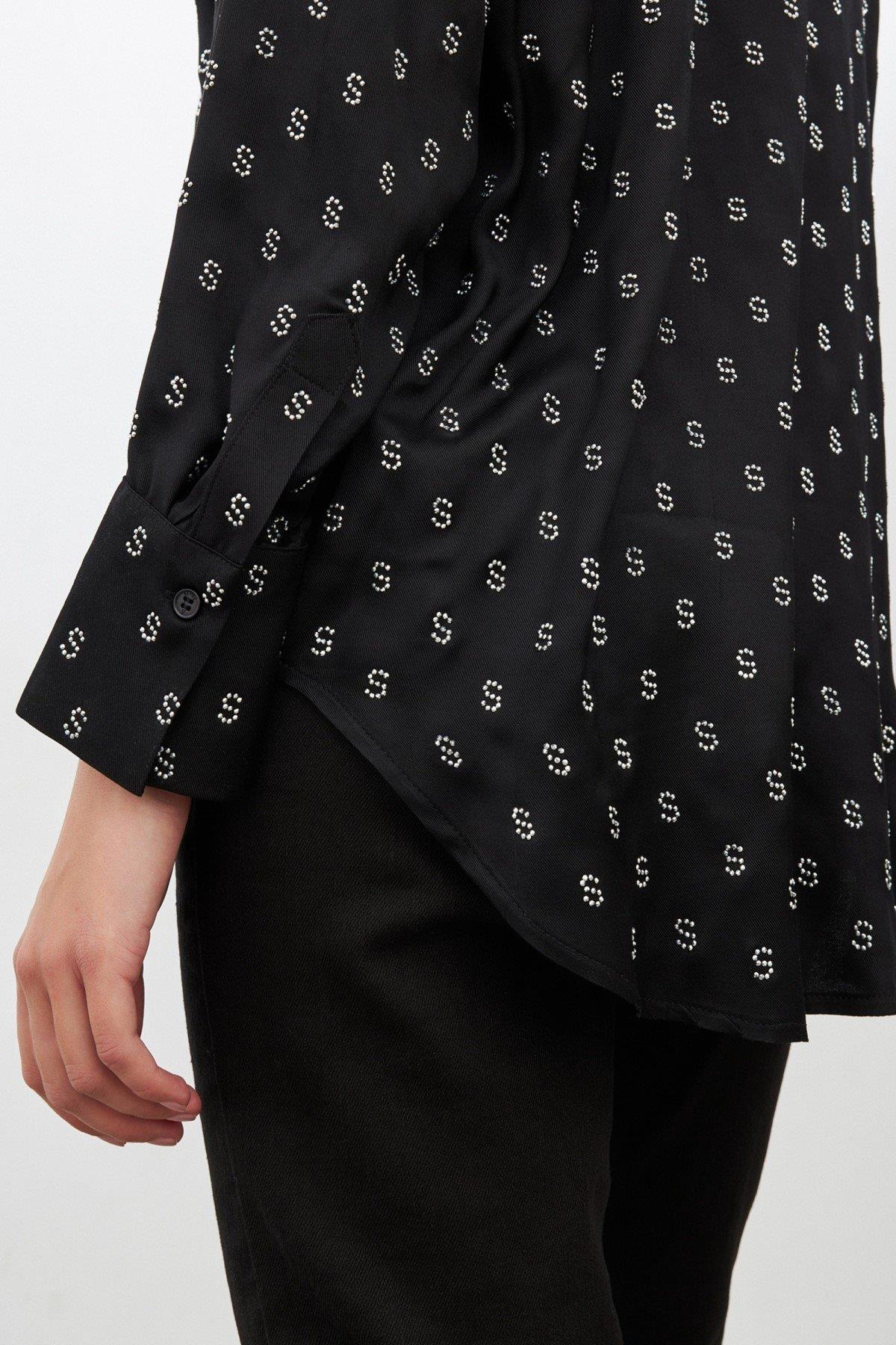 Siyah 1YD4CGM0529 GÖMLEK Kadın Gömlek modelleri