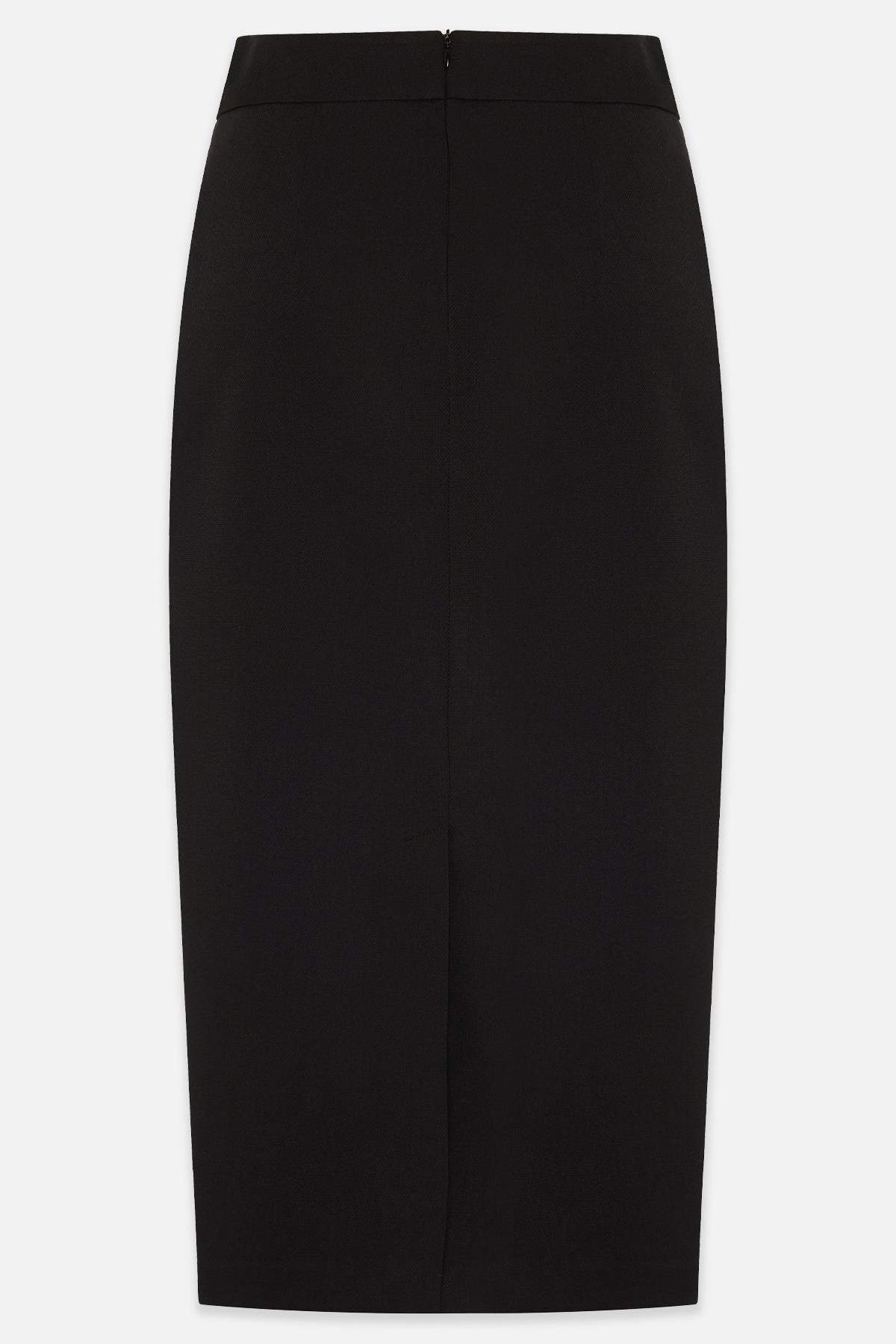 Siyah Belden Oturtmalı Midi Boy Kalem Etek Kadın Etek modelleri