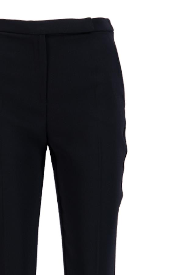 Siyah Cep Ve Bel Detaylı Pantolon Kadın Pantolon modelleri