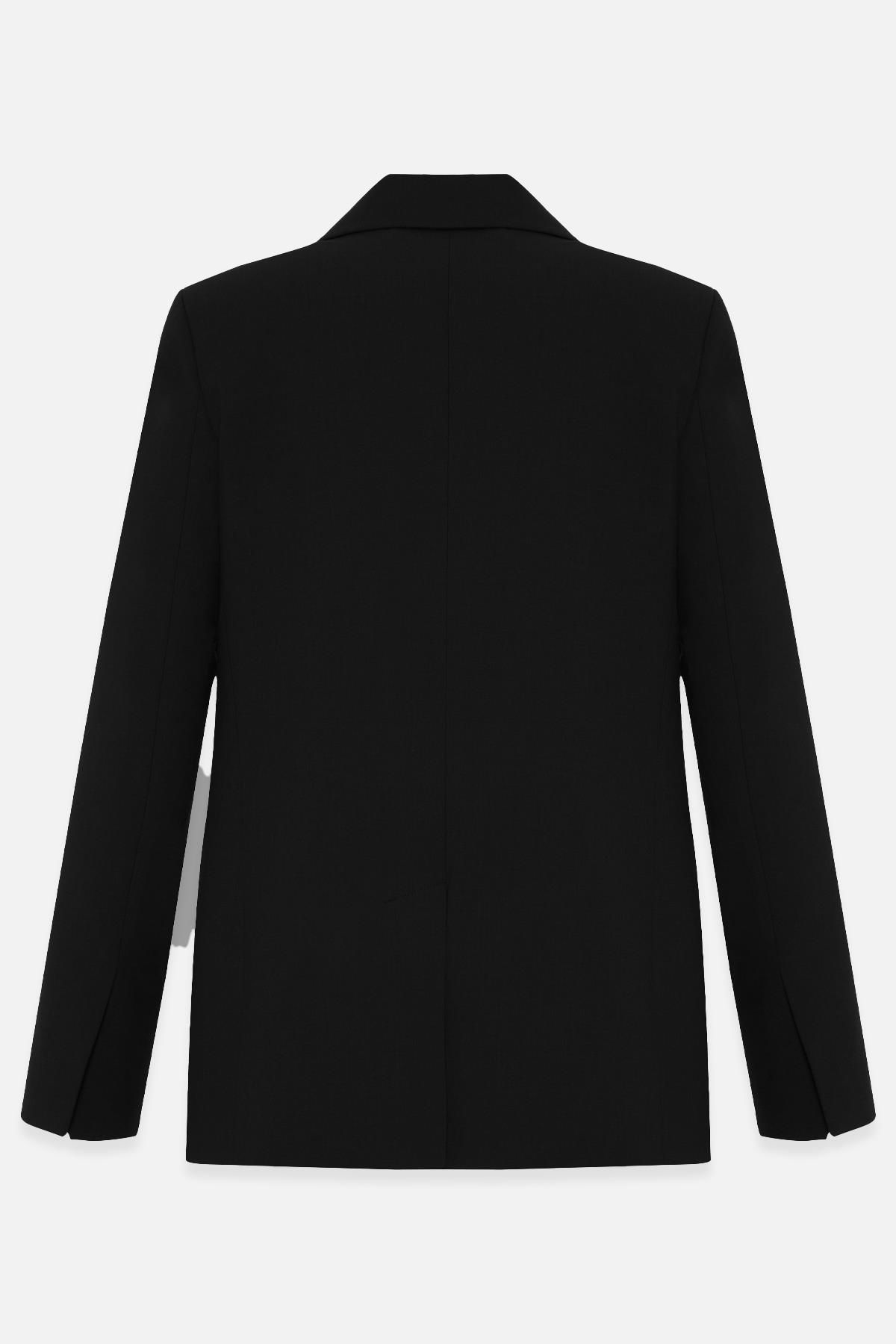 Siyah Cep Ve Düğme Detaylı Basic Ceket Kadın Ceket modelleri