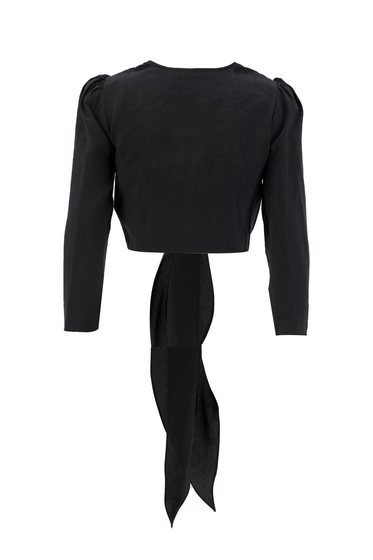 Siyah Crop Top Pantolon Üç Parça Takım Kadın Takım Elbise modelleri