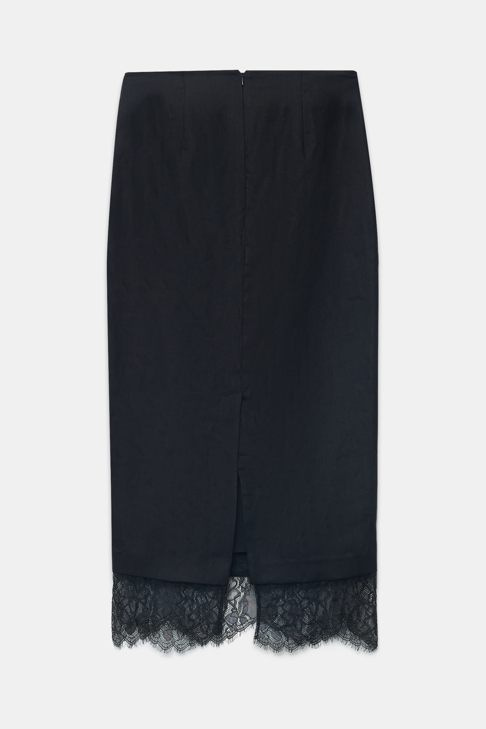 Siyah Dantel Detaylı Tam Kalıp Kalem Etek Kadın Etek modelleri