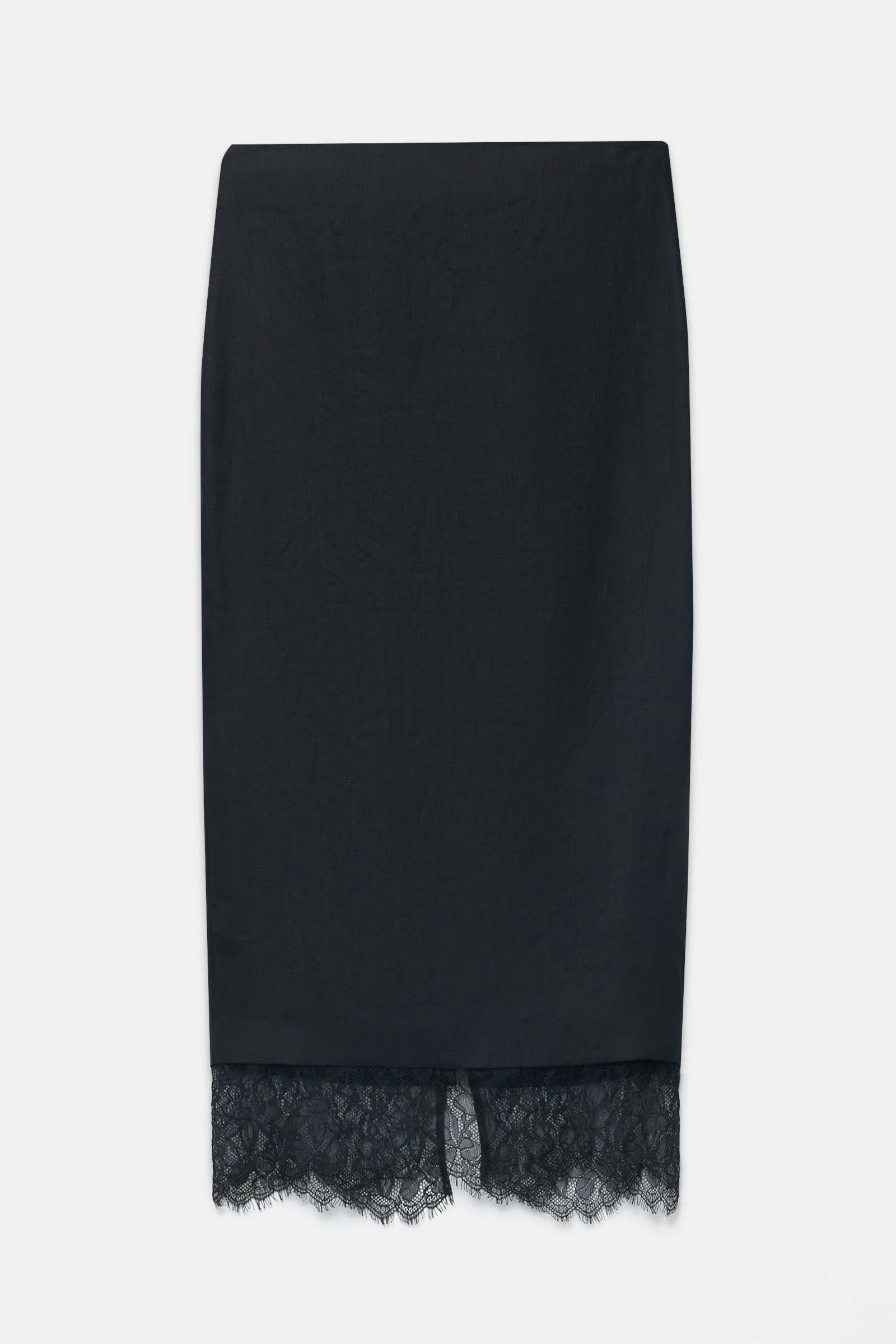 Siyah Dantel Detaylı Tam Kalıp Kalem Etek Kadın Etek modelleri