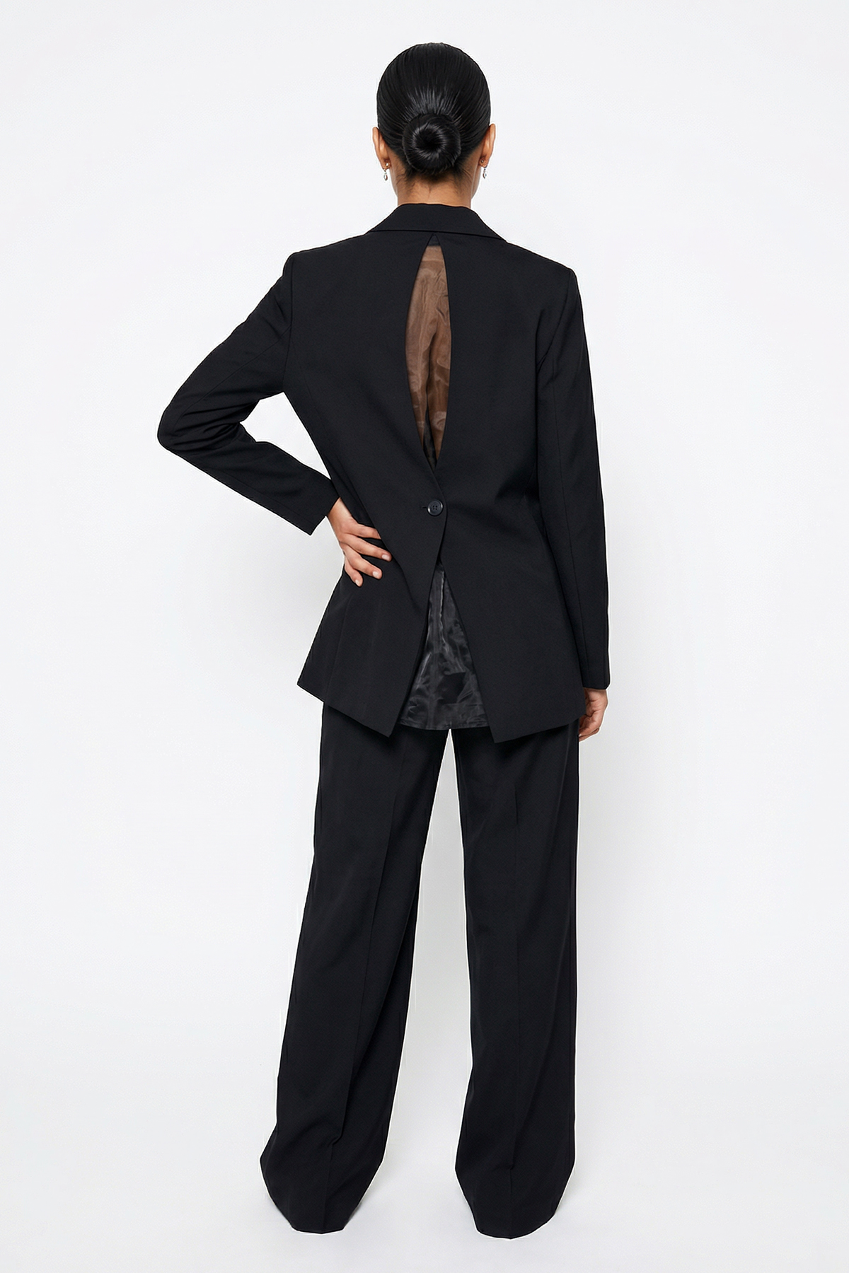 Siyah Düğmesiz Cep Detaylı Rahat Kesim Ceket Kadın Ceket modelleri