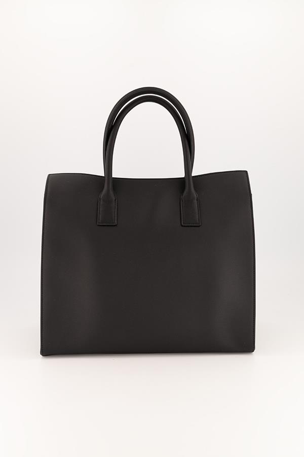 Siyah Mini Logo Detaylı İçi Klipsli Kol Çantası Kadın Çanta modelleri