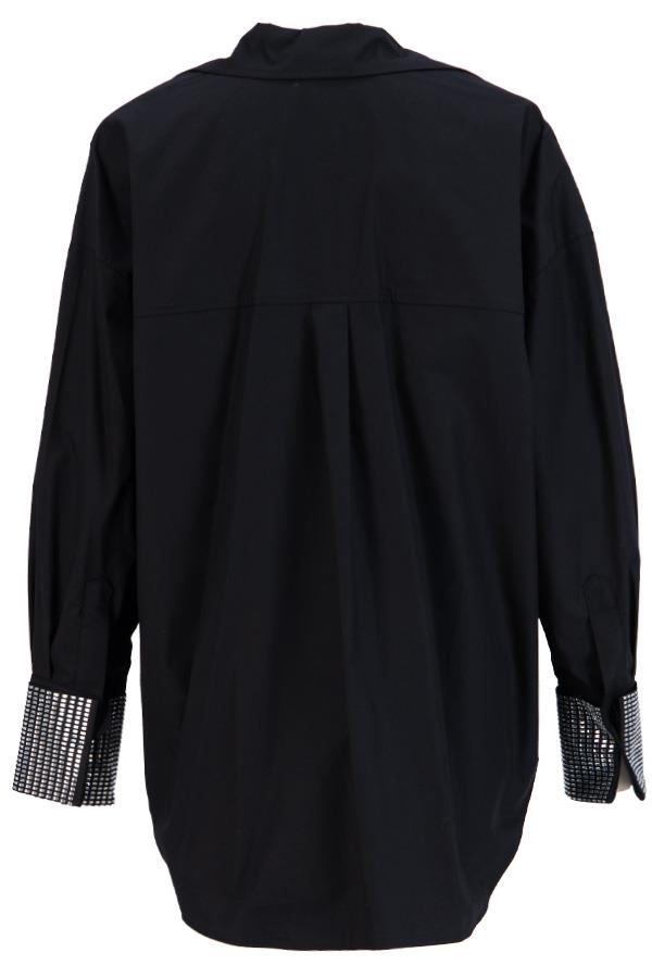 Siyah Taş Detaylı Uzun Kollu Gömlek Kadın Gömlek modelleri