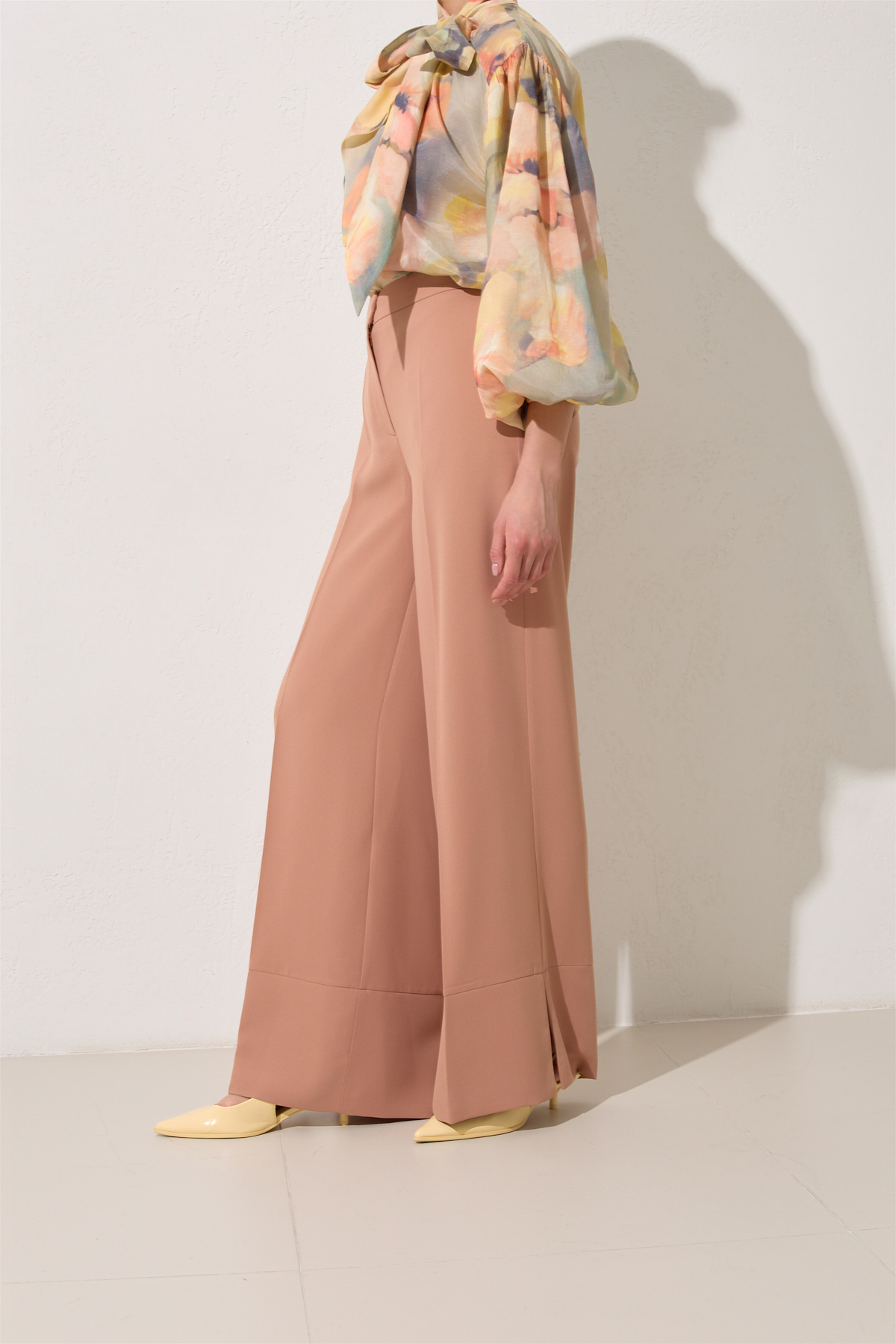 Somon Rahat Kesim Geniş Paça Pantolon Kadın Pantolon modelleri