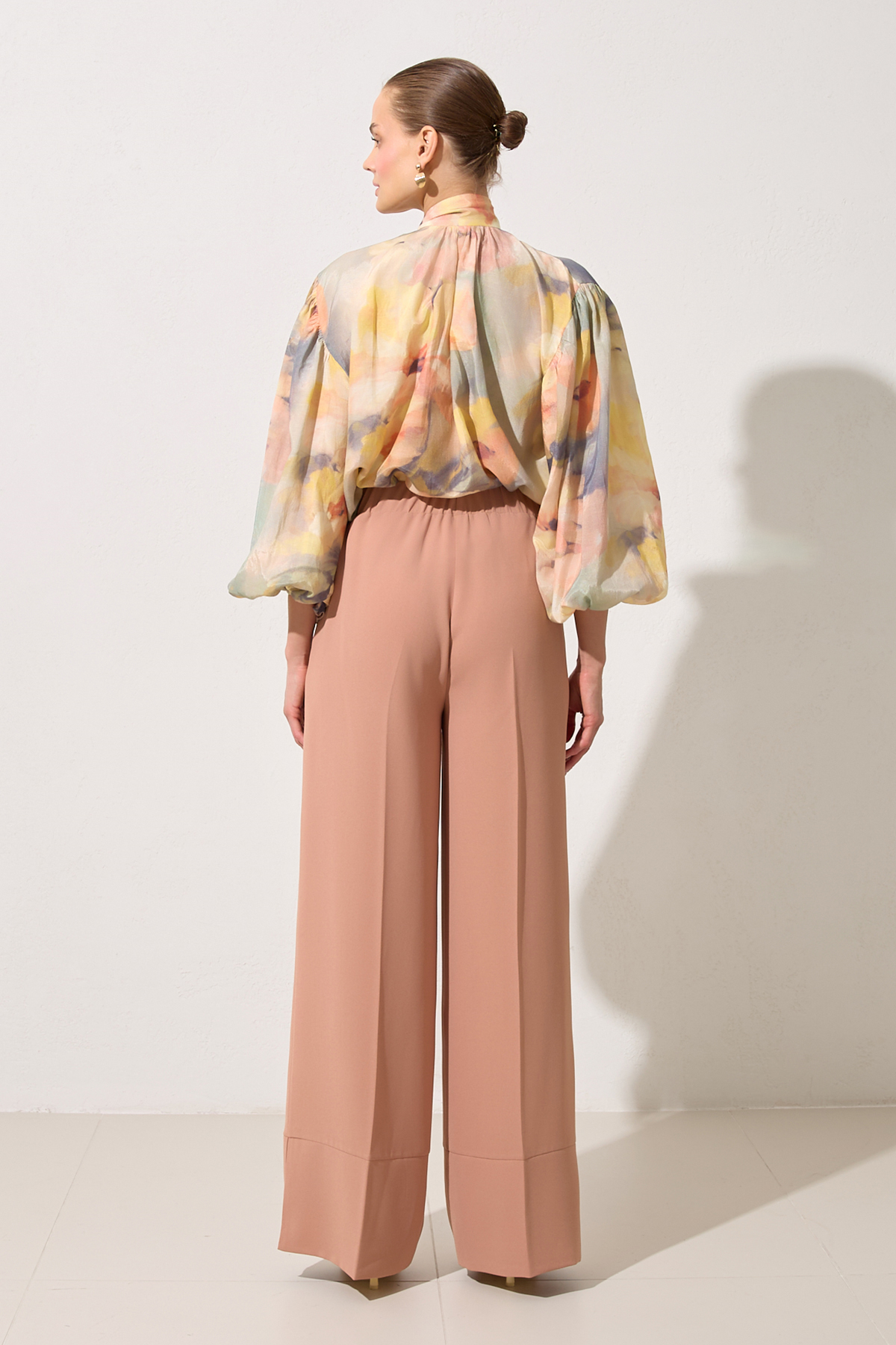 Somon Rahat Kesim Geniş Paça Pantolon Kadın Pantolon modelleri