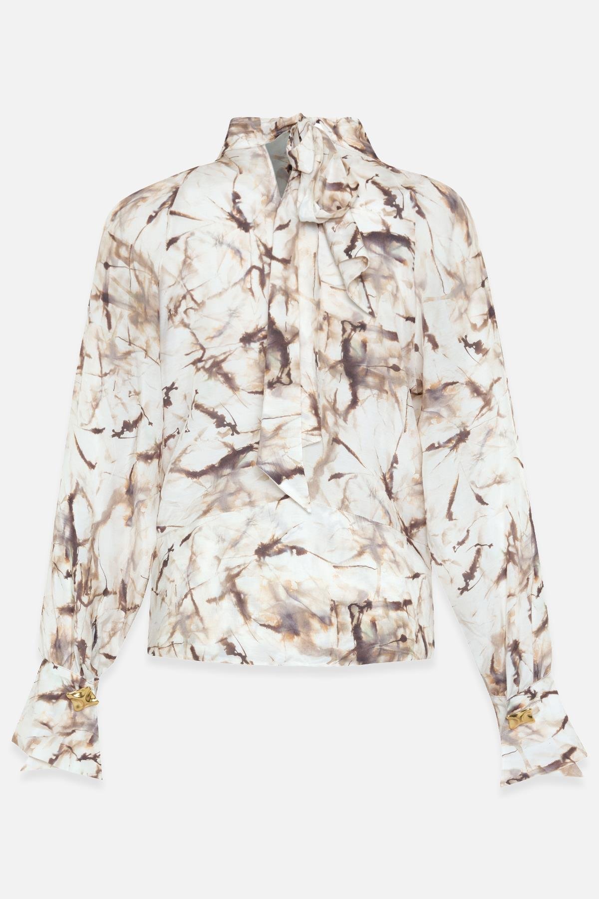 Taş Yakada Pencere Ve Belde Büzgü Detaylı Bluz Kadın Bluz modelleri