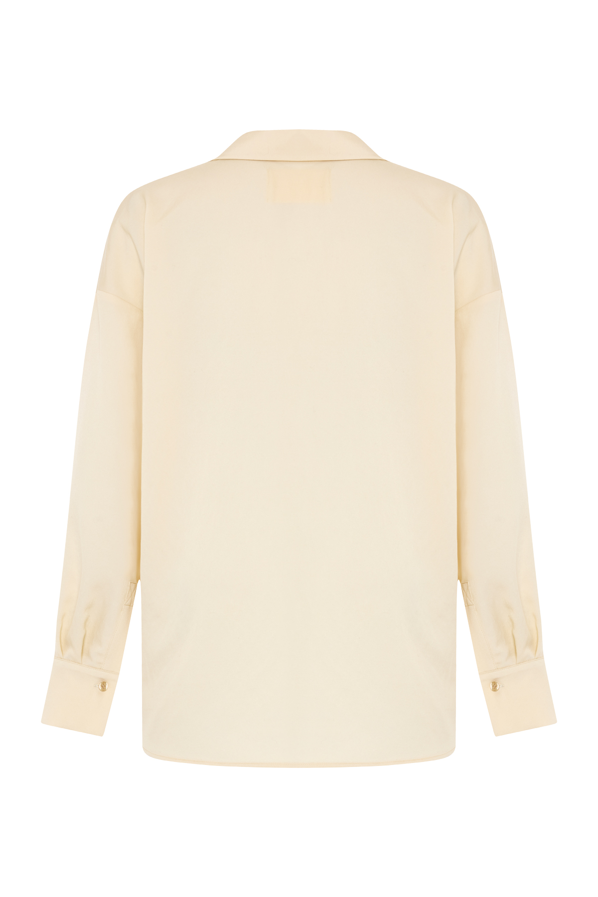 Tereyağ Sarısı Gizli Düğme Detaylı Uzun Kollu Gömlek Kadın Gömlek modelleri