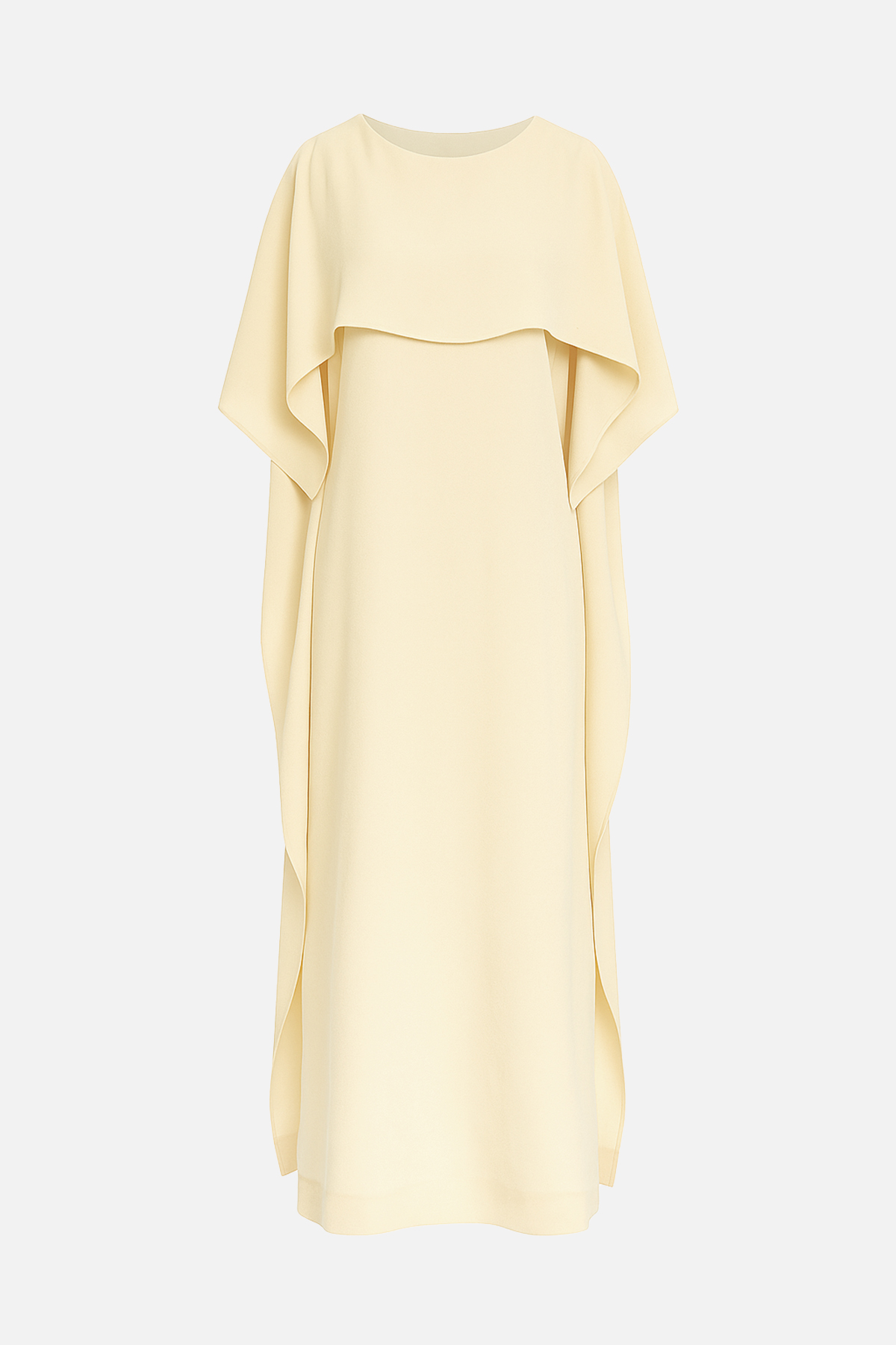 Tereyağ Sarısı Katmanlı Üst Detaylı, Uzun Form Rahat Kesim Elbise Kadın Kategorisiz modelleri