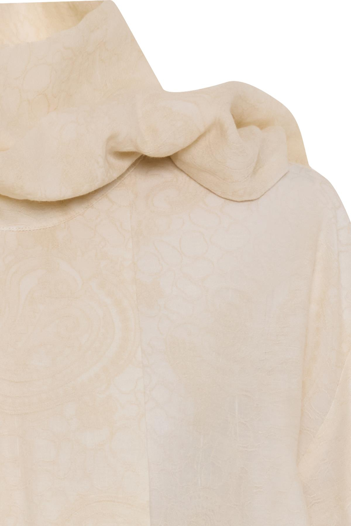 Tereyağ Sarısı Yaka Ve Boyun Detaylı Rahat Kesim Elbise Kadın Günlük Elbise modelleri