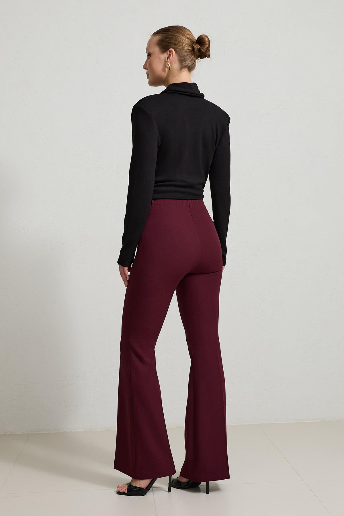 Vişne Rahat Kesim Tam Kalıp Pantolon Kadın Kategorisiz modelleri