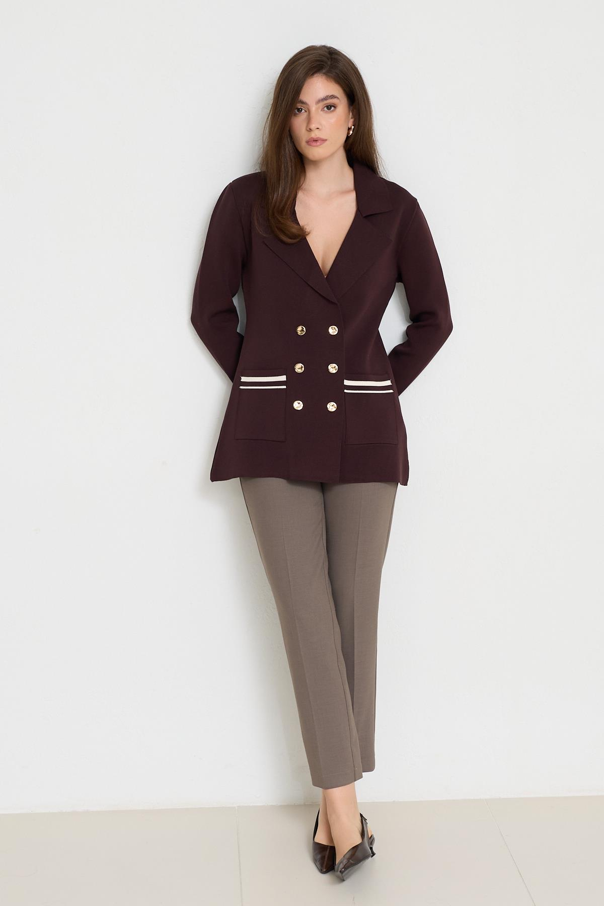 Vizon Cep Ve Bel Detaylı Tam Kalıp Pantolon Kadın Kategorisiz modelleri