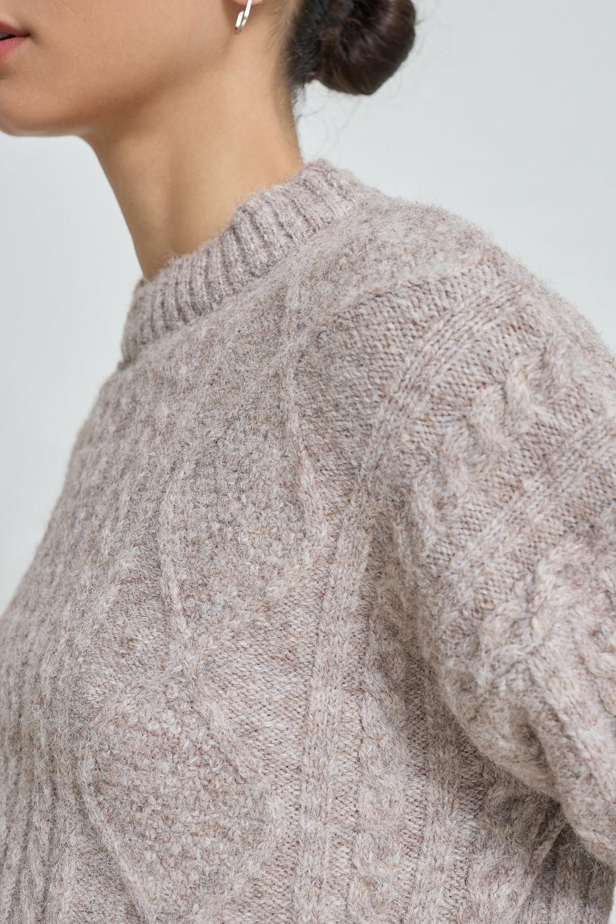 Vizon Desenli Uzun Kollu Triko Kadın Triko modelleri