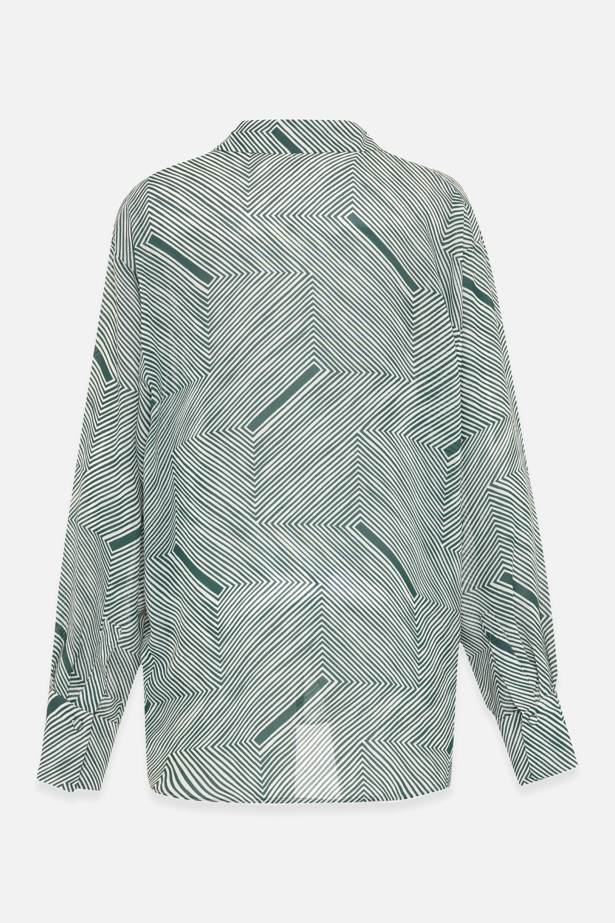 Yeşil Desenli Uzun Kollu Gömlek Kadın Gömlek modelleri