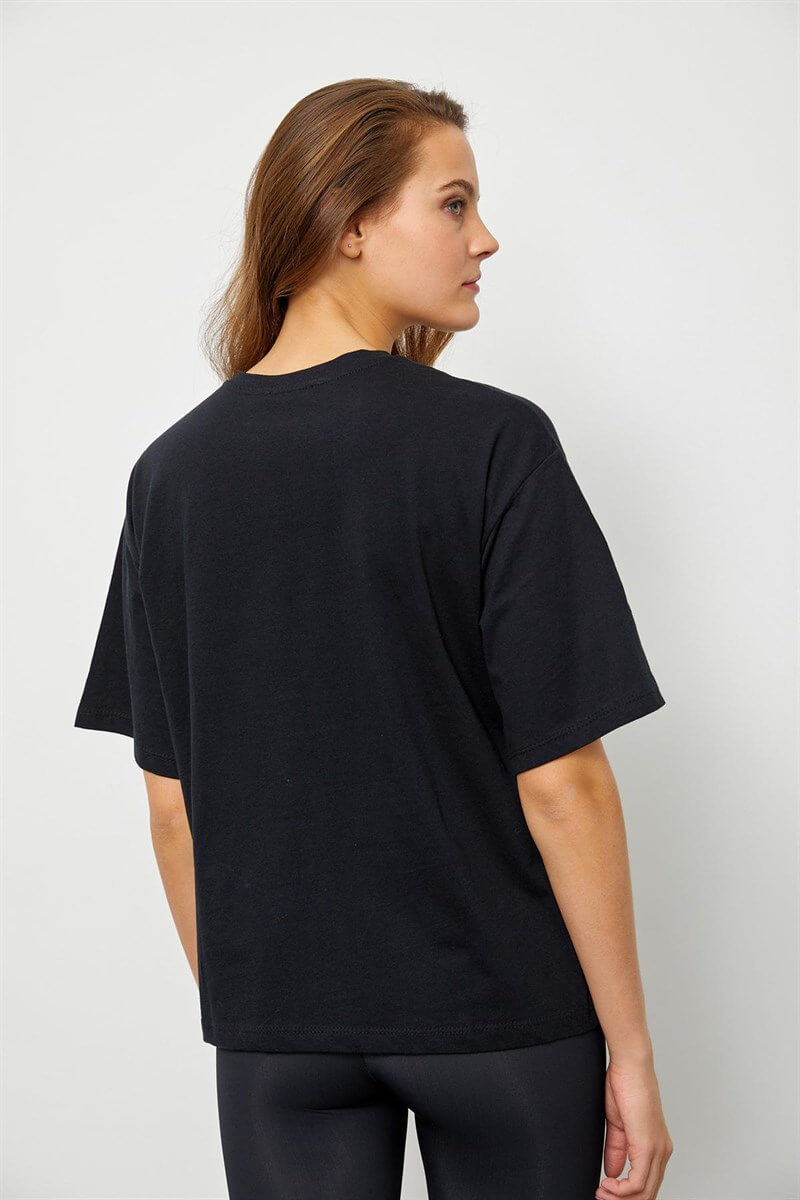 Siyah Baskılı Kısa Kol T-ShirtST060S71183002