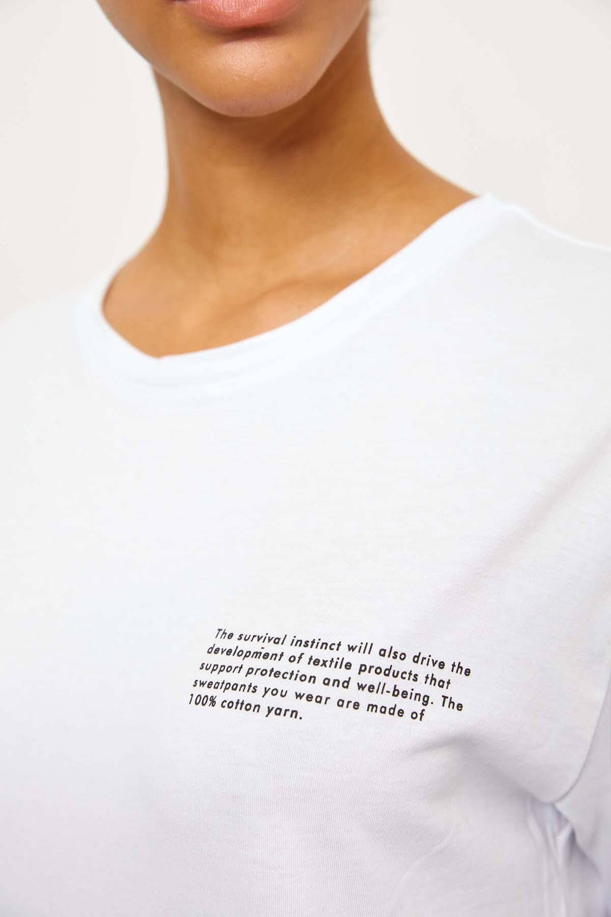 Siyah-Beyaz T-Shirt Bisikletçi Tayt TakımST060S83102001