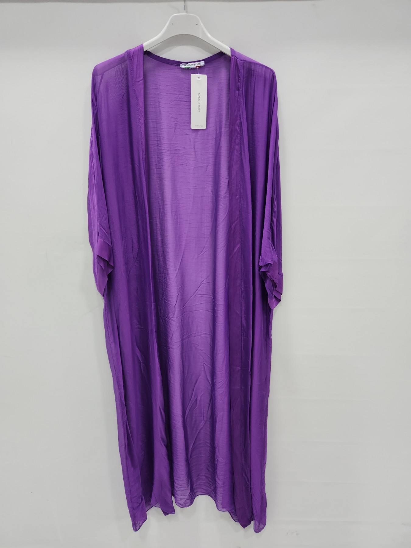 Purple İtalyan Uzun İpek Kaftan