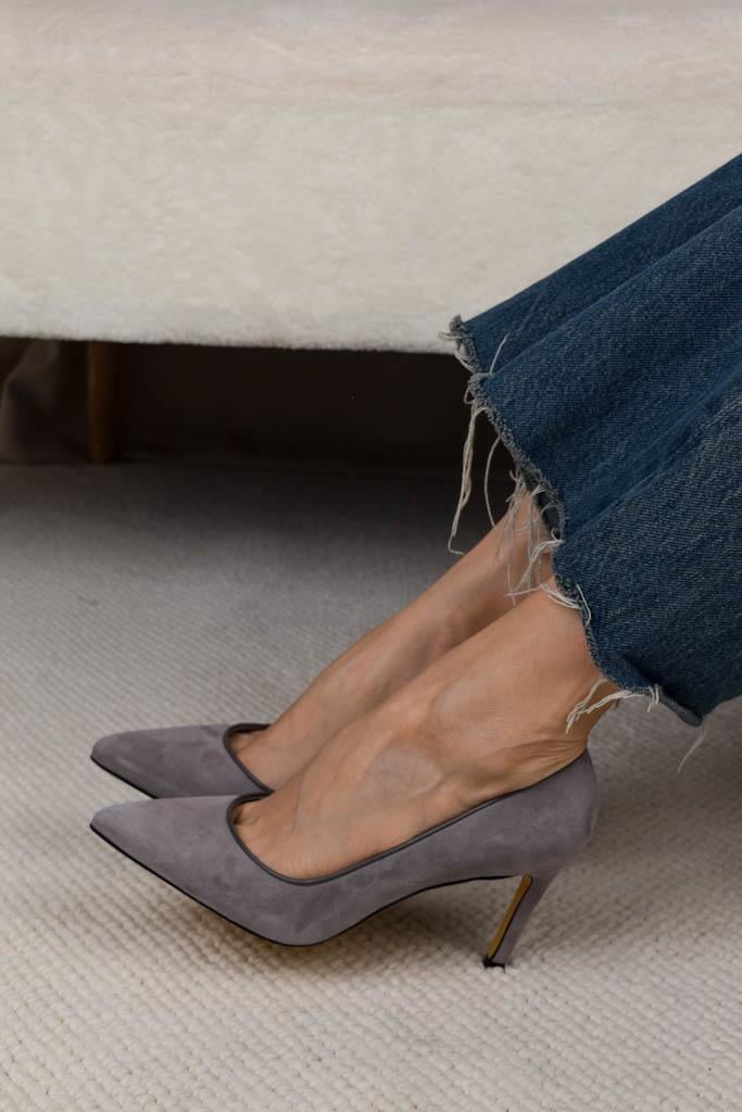 Adel Gri Süet Stiletto