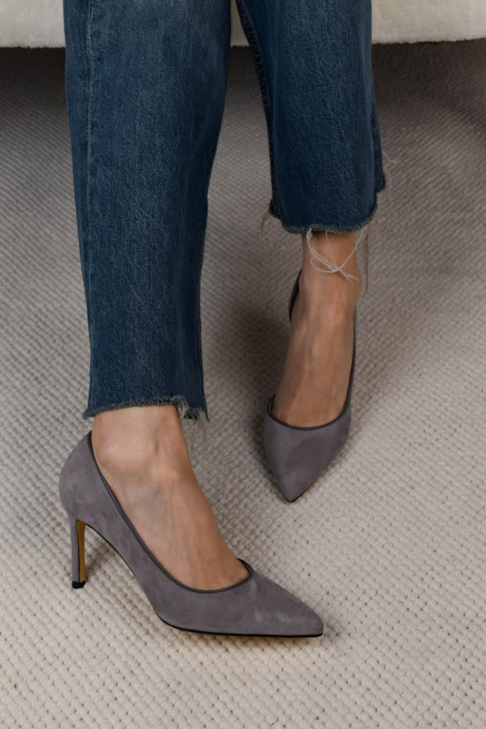 Adel Gri Süet Stiletto