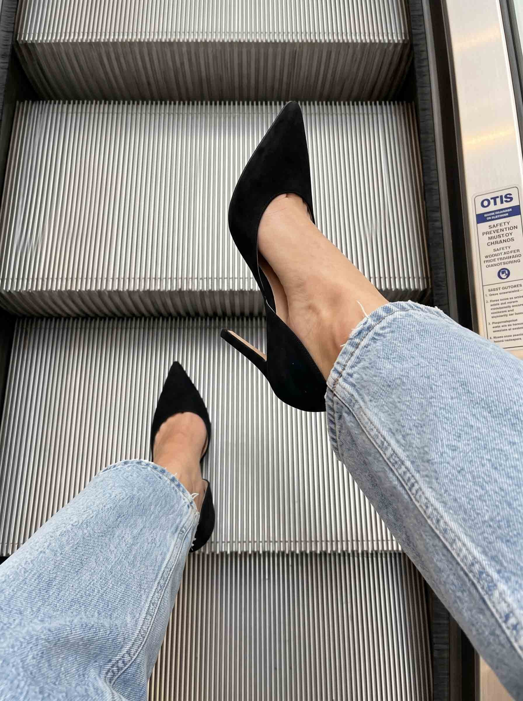 Adel Siyah Süet Stiletto