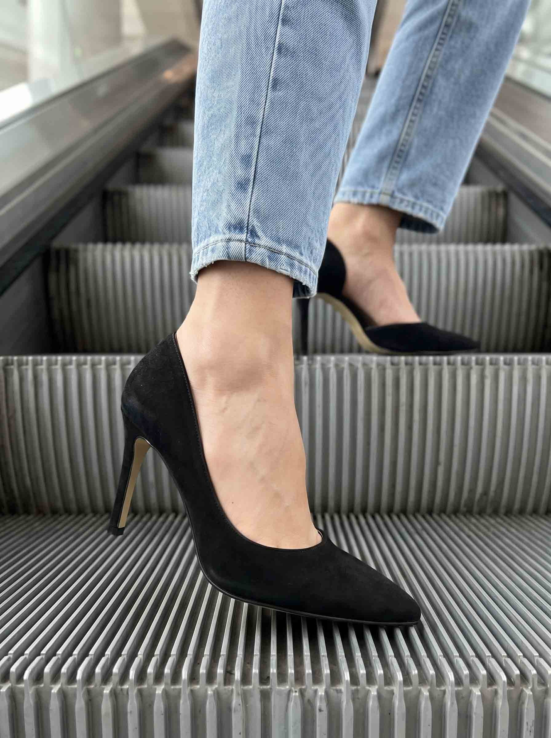 Adel Siyah Süet Stiletto