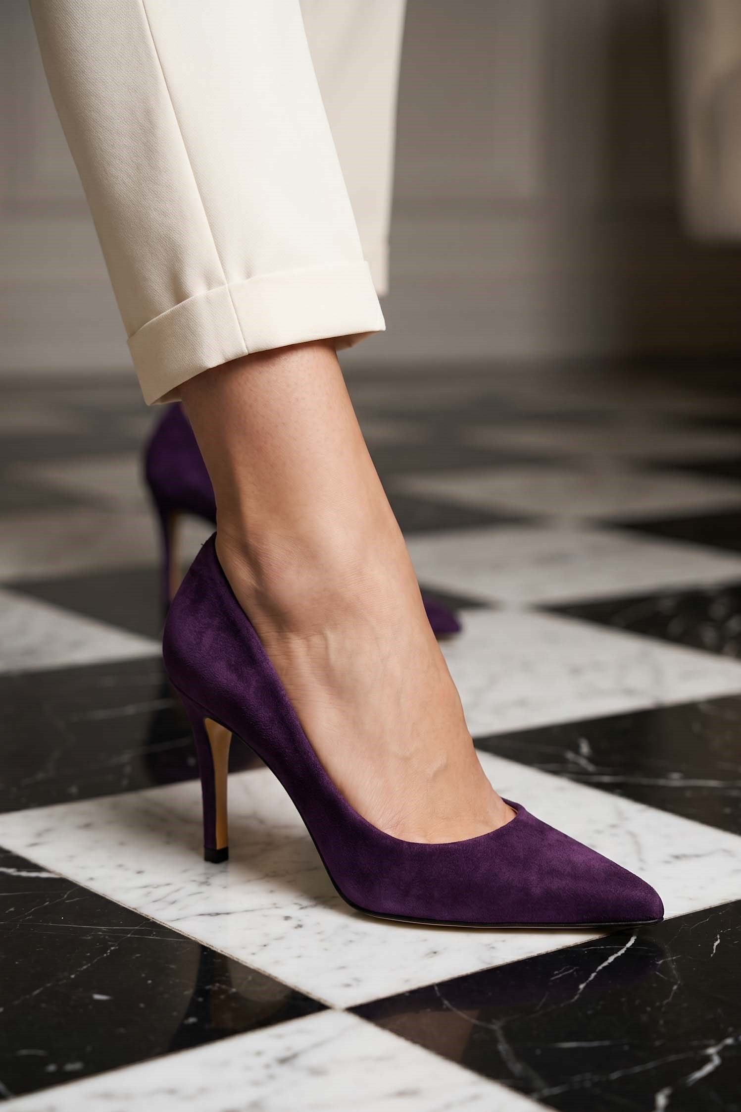 Chic Mor Süet Stiletto