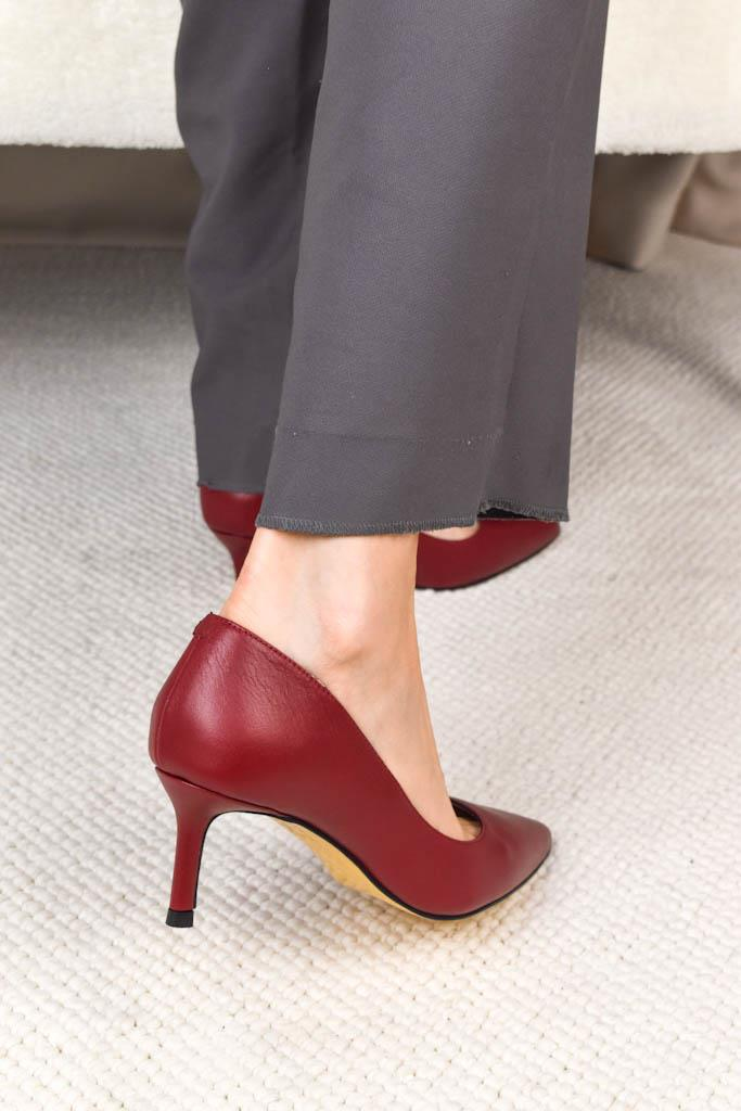 Classico Bordo Deri Stiletto