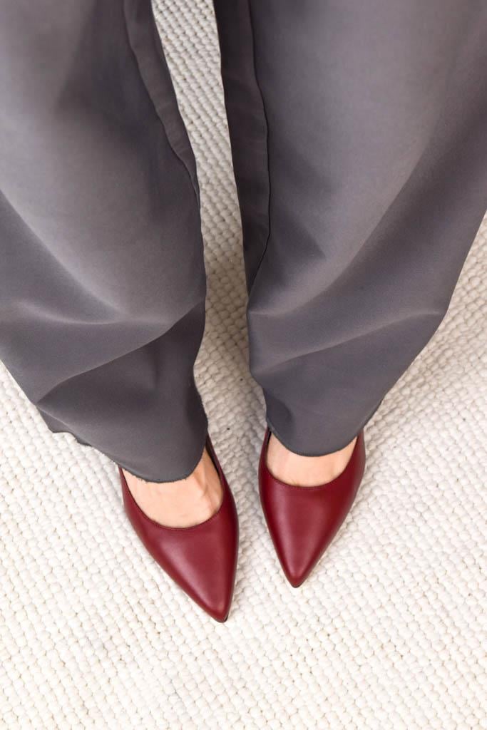 Classico Bordo Deri Stiletto