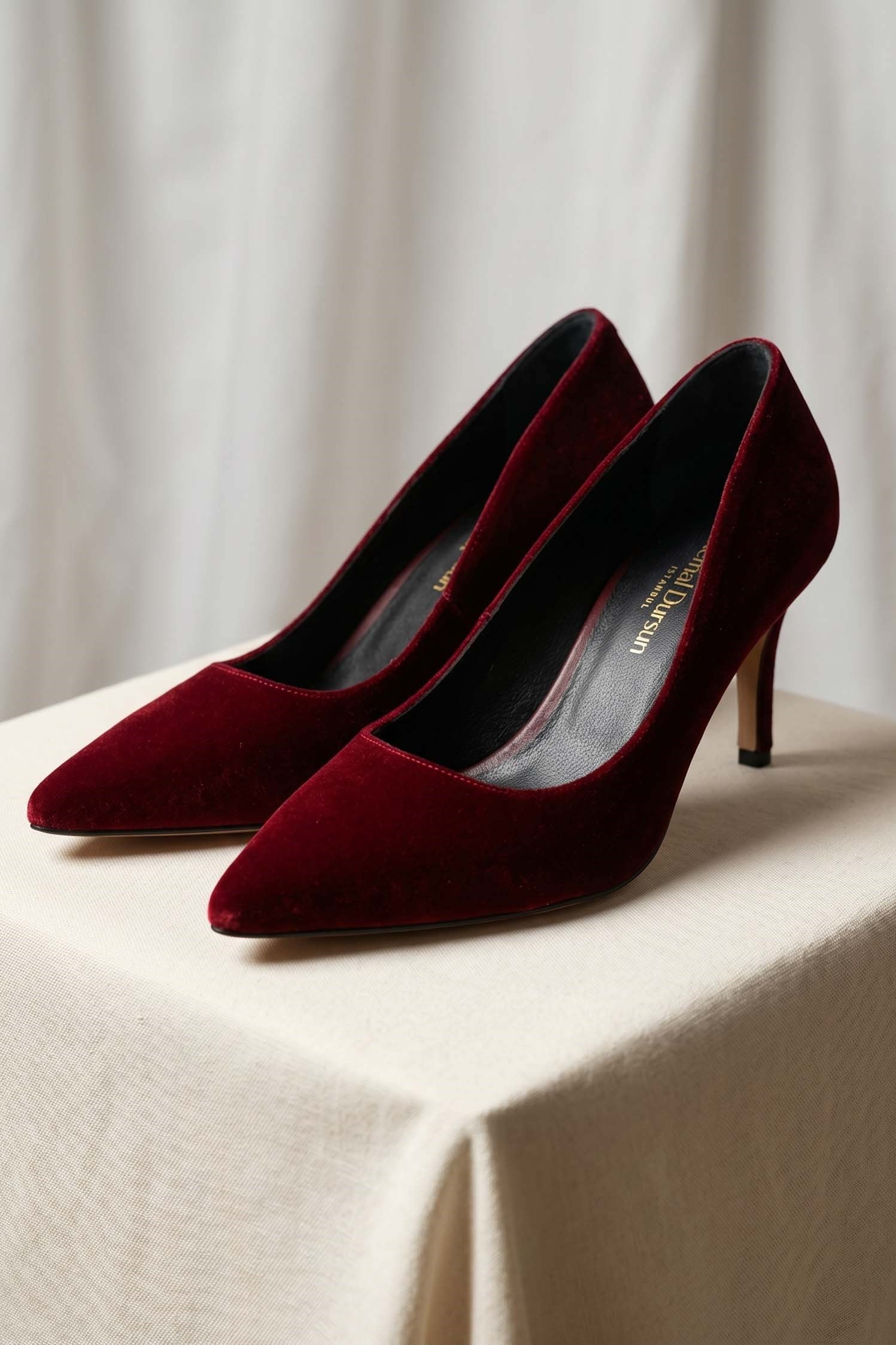 Classico Bordo Kadife Stiletto