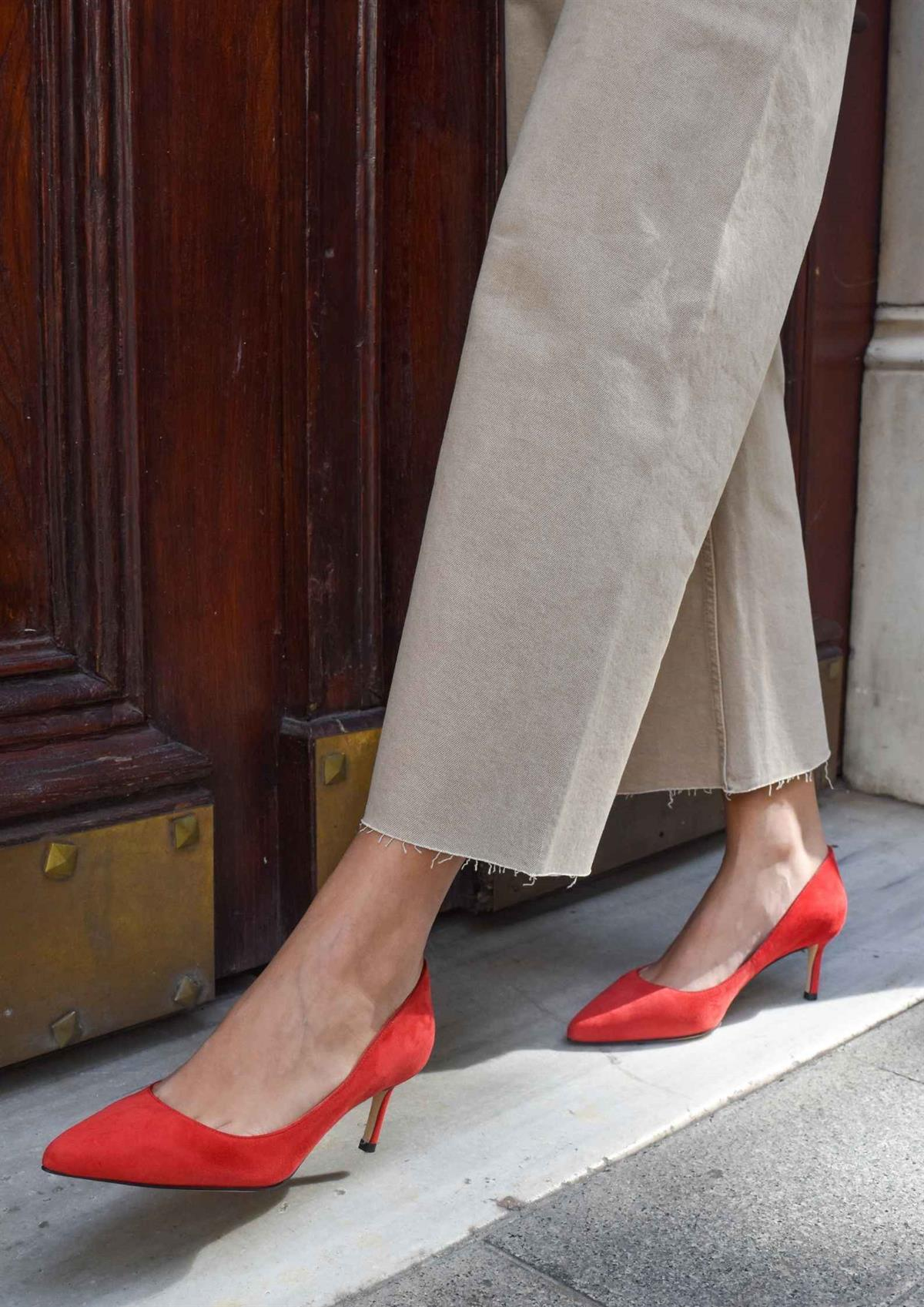 Classico Kırmızı Süet Stiletto