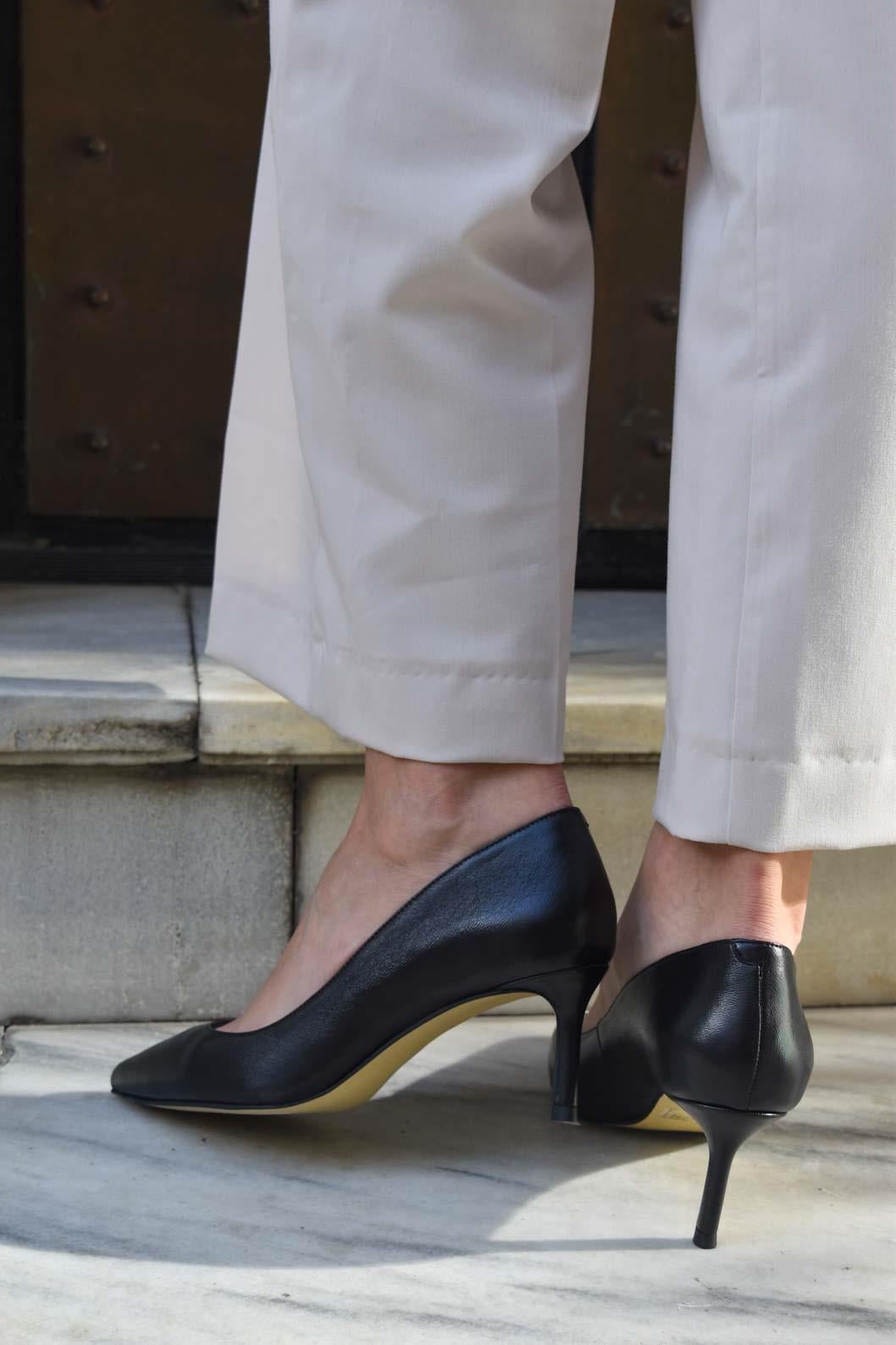 Classico Siyah Deri Stiletto