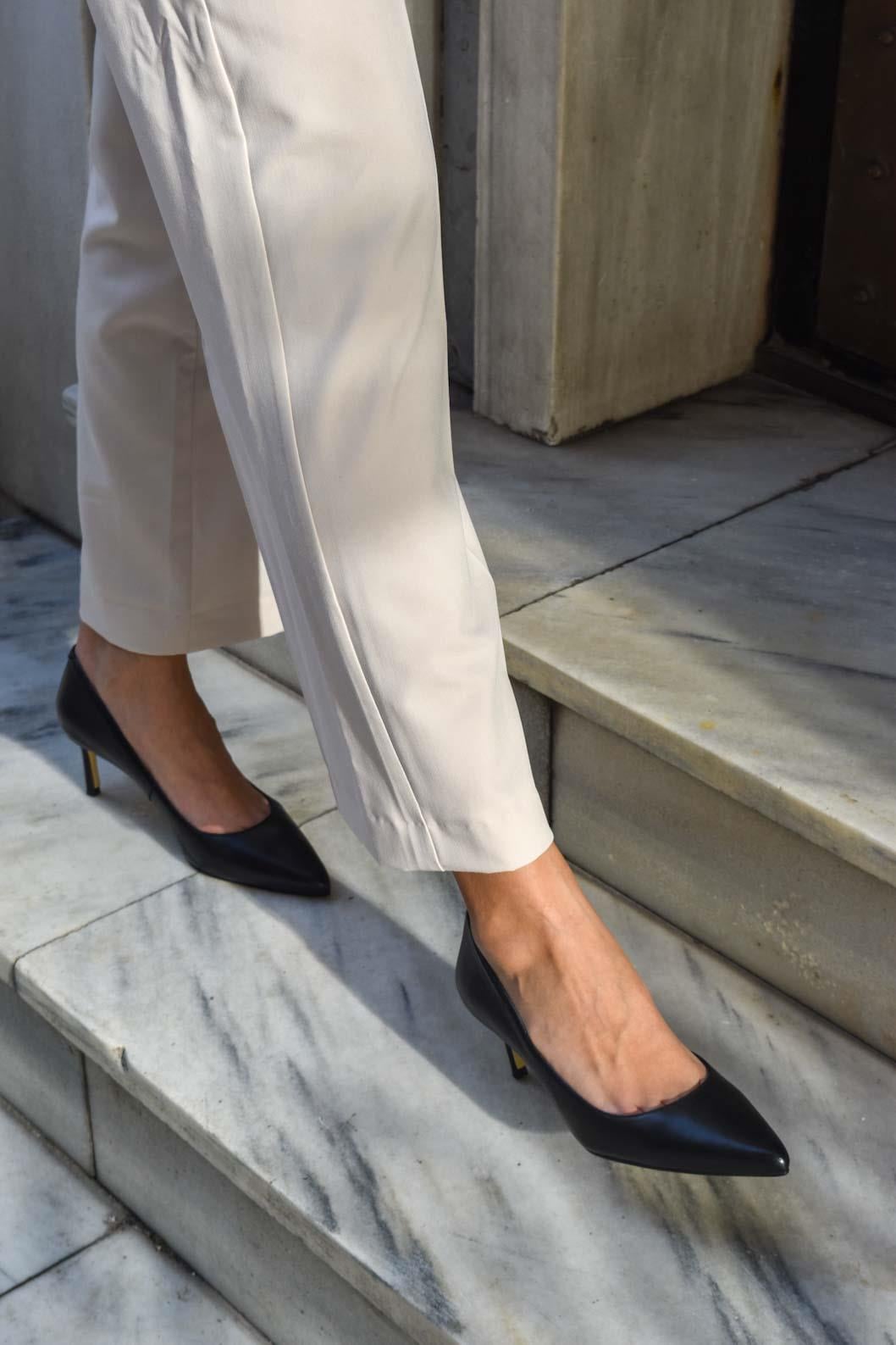 Classico Siyah Deri Stiletto