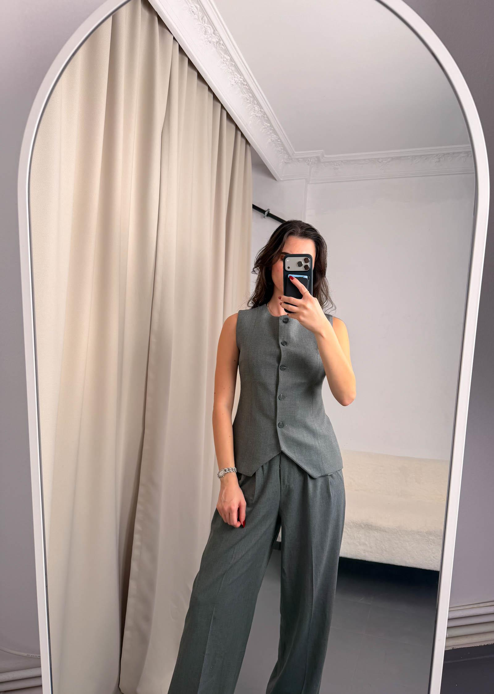 Gri Carine Kadın Yelek