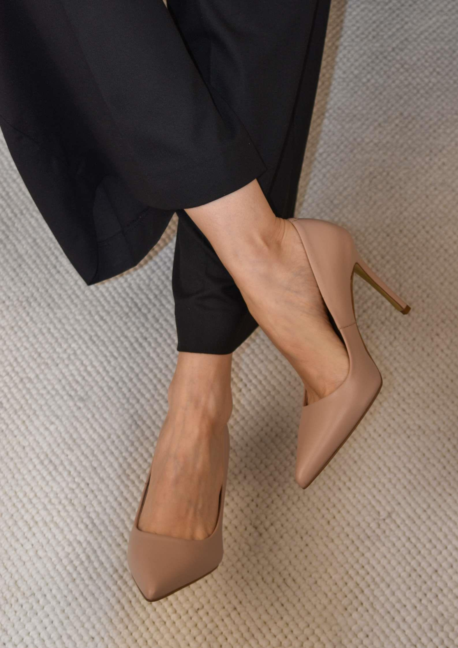 Icon Bej Deri Stiletto