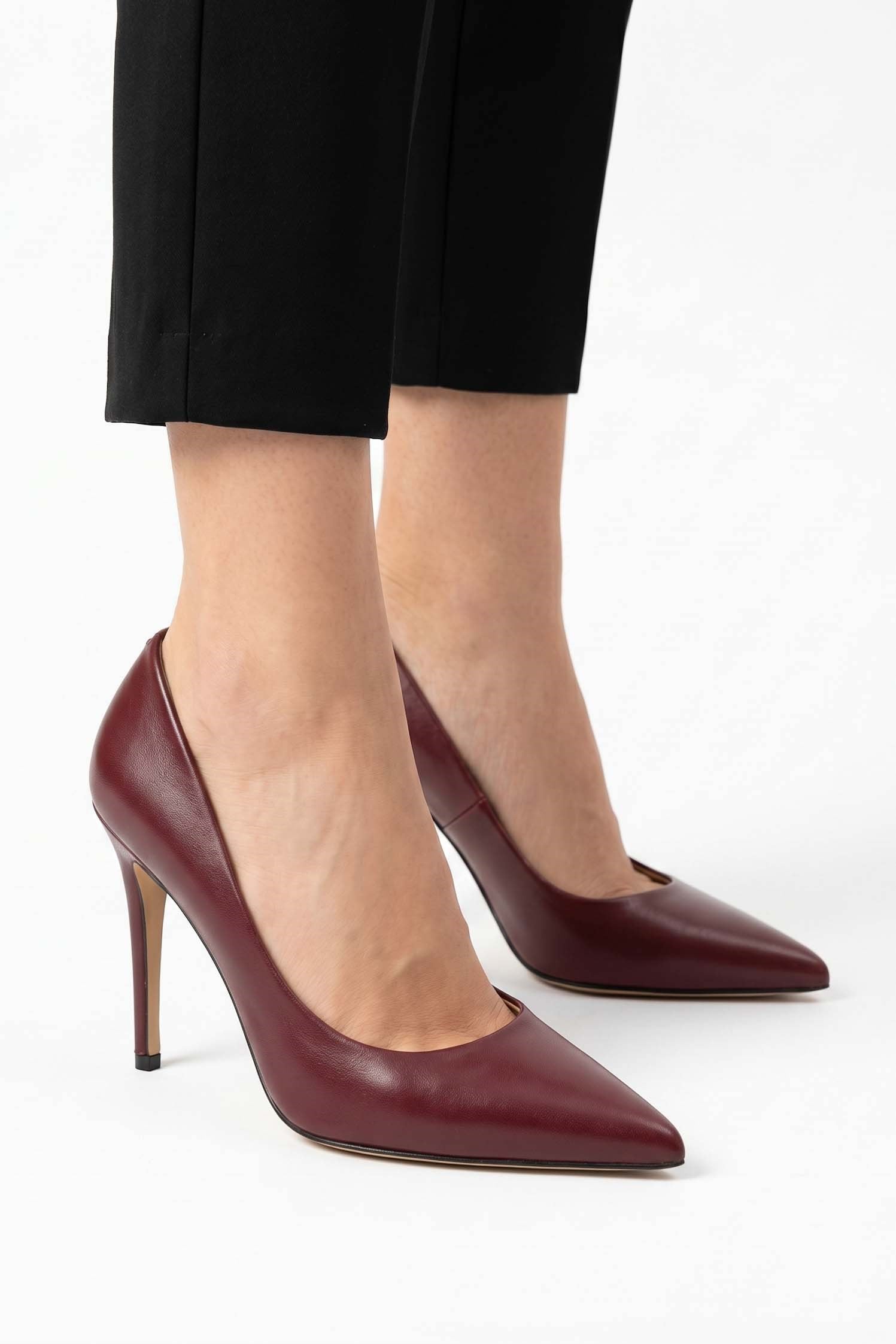 Icon Bordo Deri Stiletto