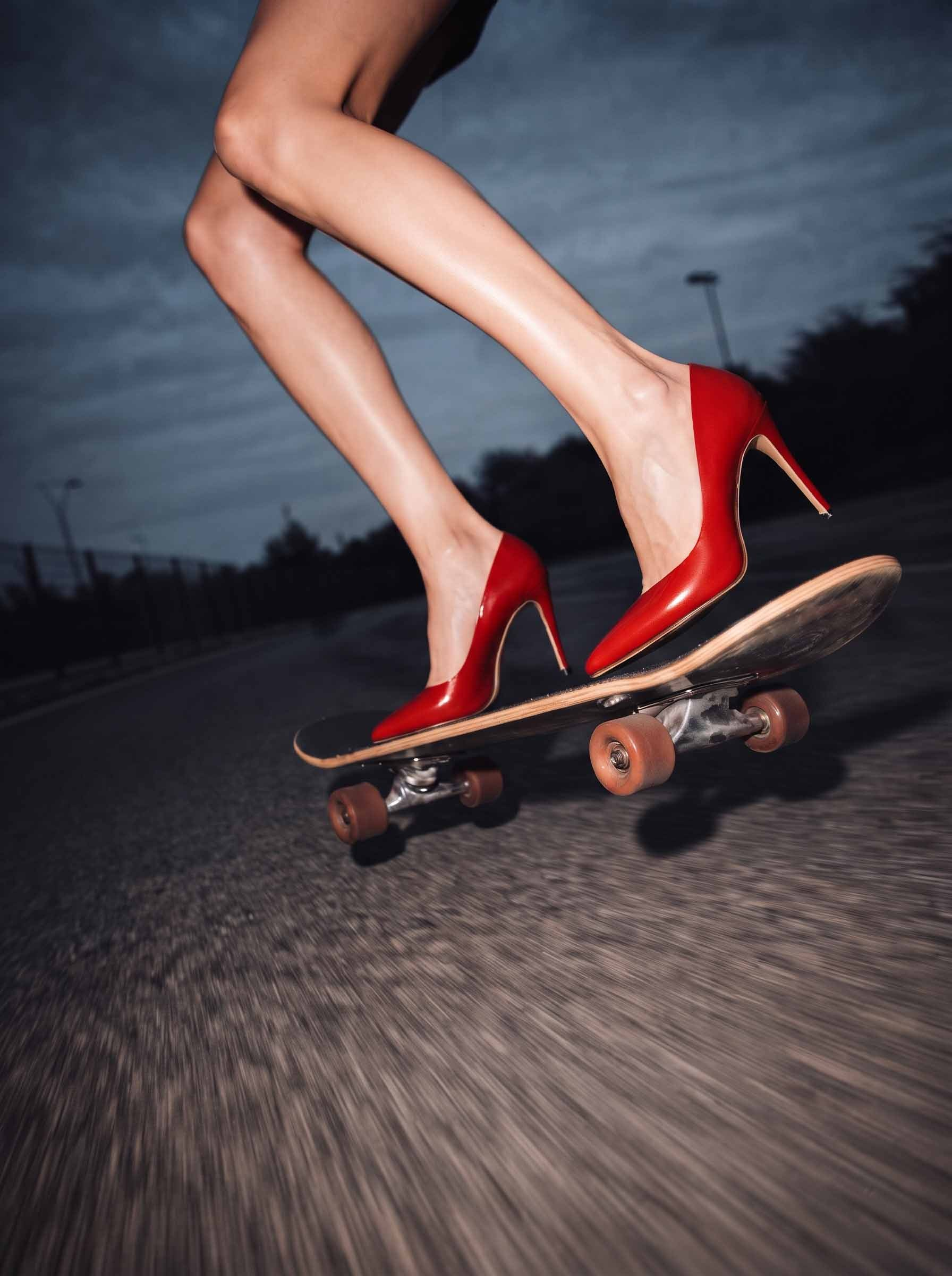 Icon Kırmızı Deri Stiletto
